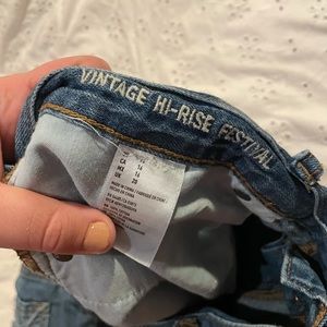 American eagle vintage high rise jean shorts